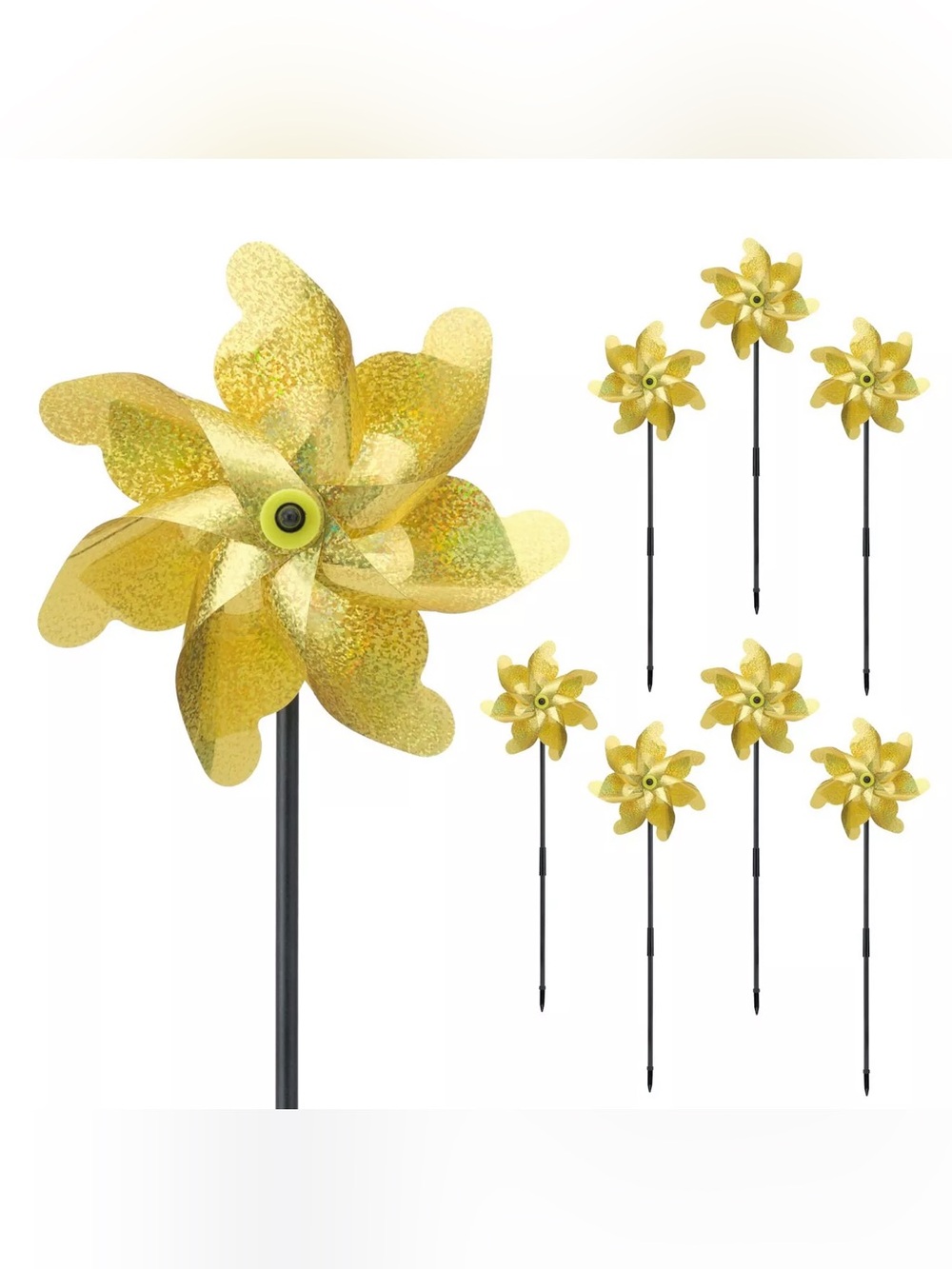 SILVER Bird deterrent bird Blinder pinwheels, NEW